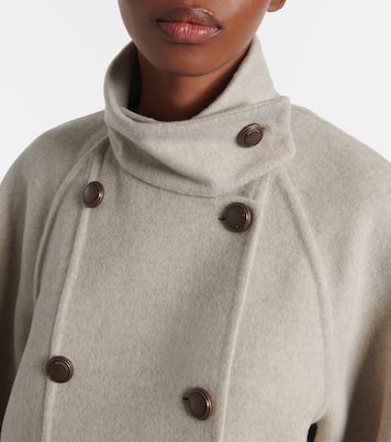 Double-breasted wool and cashmere coat | Brunello Cucinelli