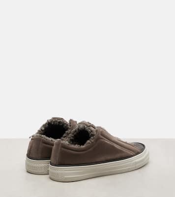 Monili suede slip-on shoes | Brunello Cucinelli