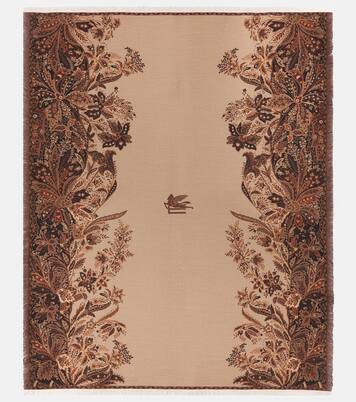 Clergy Pegaso floral wool throw | Etro