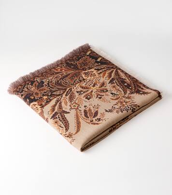 Clergy Pegaso floral wool throw | Etro