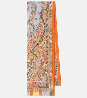 Floral wool and silk scarf  | Etro