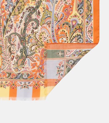 Floral wool and silk scarf  | Etro