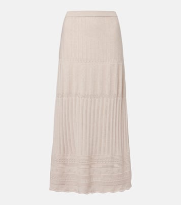 Rythmee pointelle wool and cashmere midi skirt | Eres