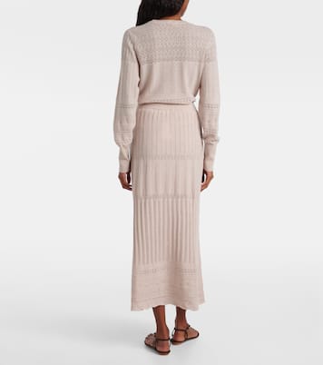 Rythmee pointelle wool and cashmere midi skirt | Eres