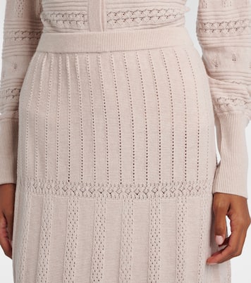 Rythmee pointelle wool and cashmere midi skirt | Eres