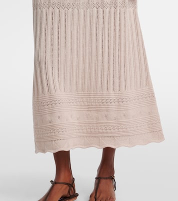 Rythmee pointelle wool and cashmere midi skirt | Eres