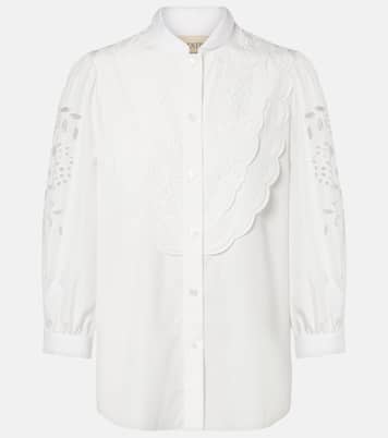 Embroidered cotton poplin blouse | Valentino
