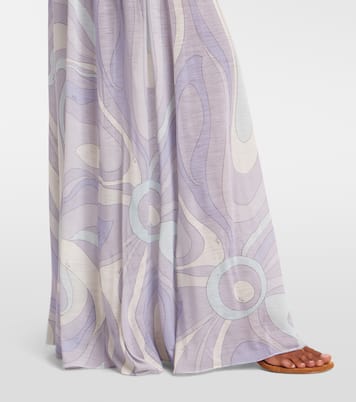 Iride gathered wool-blend gown | Pucci