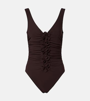 Tess floral-appliqué swimsuit | Karla Colletto