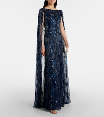 Luella fringed sequined gown | Jenny Packham
