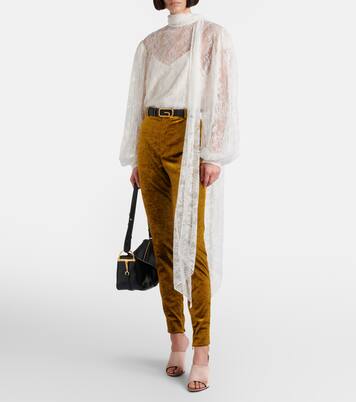 Velvet tapered pants | Gucci