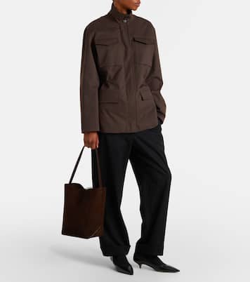 Cabas N/S Park Edge Medium en daim | The Row