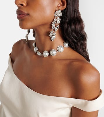 Crystal-embellished drop earrings | Magda Butrym