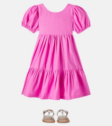 리본 디테일 티어드 코튼 드레스 | Fábula