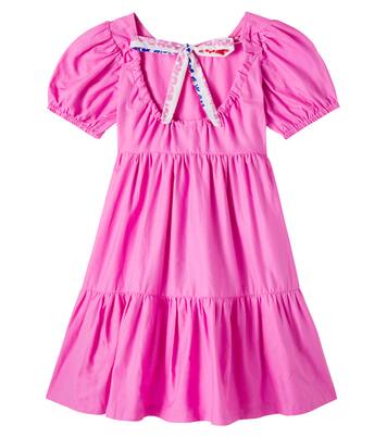 리본 디테일 티어드 코튼 드레스 | Fábula