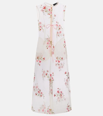 Embroidered sheer organza midi dress | Simone Rocha