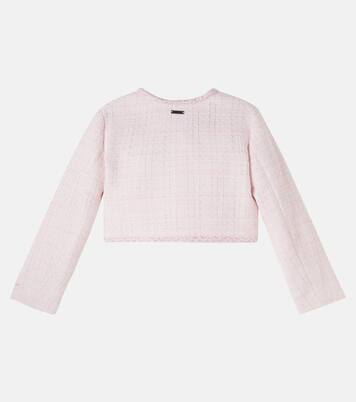 Veste courte en tweed mélangé | Monnalisa