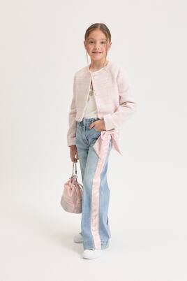 Veste courte en tweed mélangé | Monnalisa