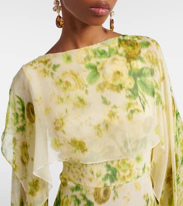 Midikleid aus Seiden-Creponne | Erdem