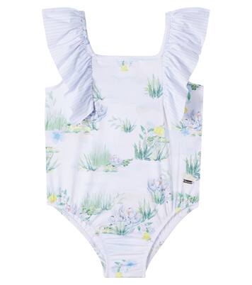 Printed ruffled swimsuit | Patachou