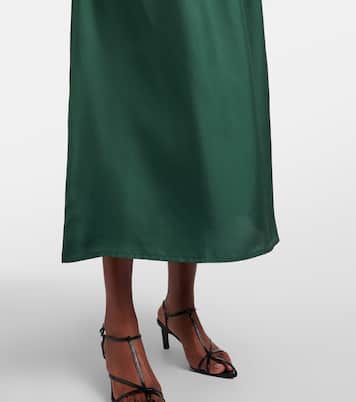 Roma silk twill maxi skirt | Asceno