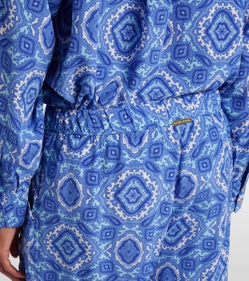 بنطلون واسع من الحرير بطبعات Mykonos | Heidi Klein