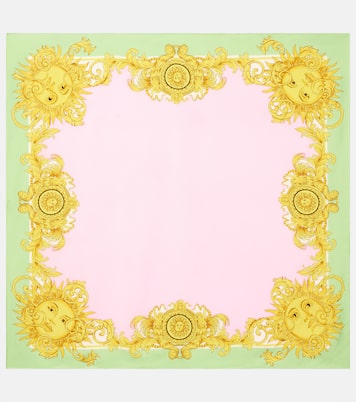 Printed silk twill scarf | Versace
