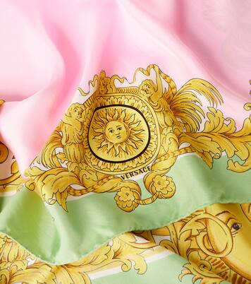 Printed silk twill scarf | Versace