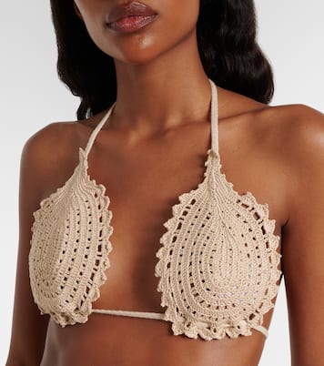 Bikini-Oberteil aus Häkelstrick | The Attico
