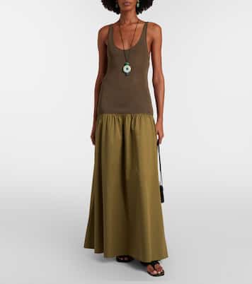 Ilya cotton-trimmed maxi dress | The Frankie Shop