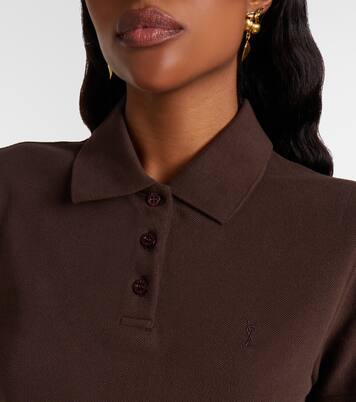  Cassandre cotton piqué polo shirt | Saint Laurent