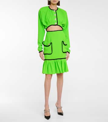 High-Rise-Minirock aus Wolle | Rodarte