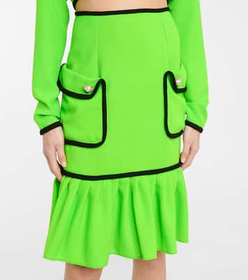 High-Rise-Minirock aus Wolle | Rodarte