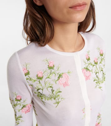 Floral cashmere and silk cardigan | Giambattista Valli