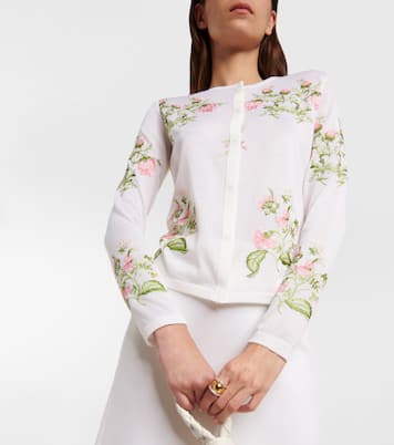 Floral cashmere and silk cardigan | Giambattista Valli