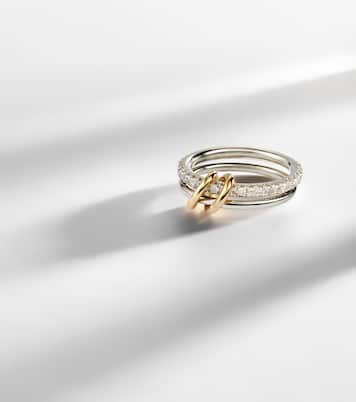 Anillo Marigold de oro de 18 ct y plata de ley con diamantes | Spinelli Kilcollin