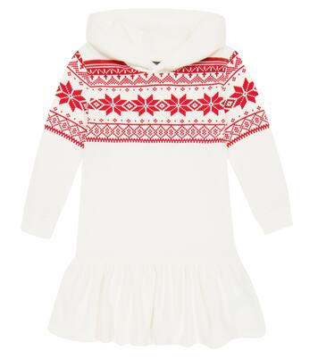Robe à capuche en coton mélangé | Polo Ralph Lauren Kids