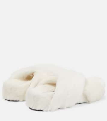 Sandalen aus Shearling | Jil Sander