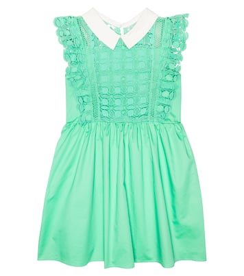Ruffled lace dress | Self-Portrait Kids