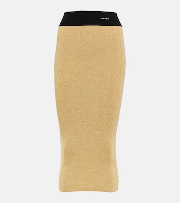 Midirock aus Lamé | Prada