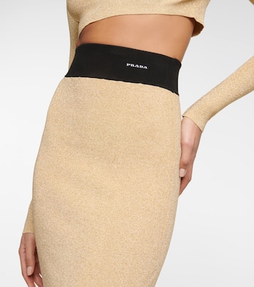 Midirock aus Lamé | Prada