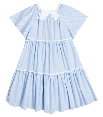 Striped cotton poplin dress | Il Gufo