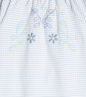 Gingham broderie anglaise cotton dress | Tartine et Chocolat