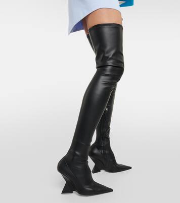 Cheope leather over-the-knee boots | The Attico