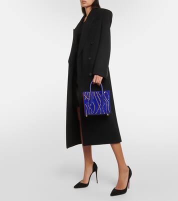 Paloma Mini velour and leather tote bag | Christian Louboutin