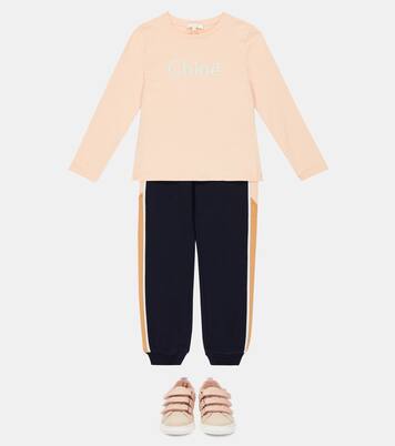 Logo cotton-jersey T-shirt | Chloé Kids