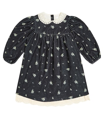 Floral cotton corduroy dress | C'era Una Volta