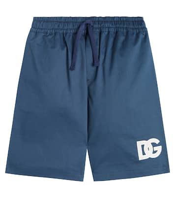 DG cotton-blend jersey shorts | Dolce&Gabbana Kids