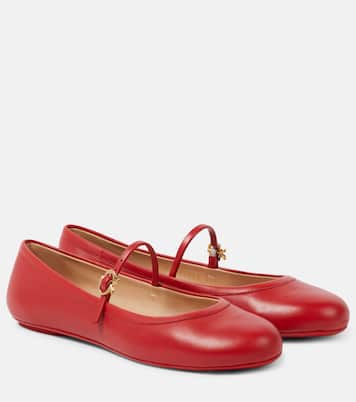Carla leather Mary Jane flats | Gianvito Rossi