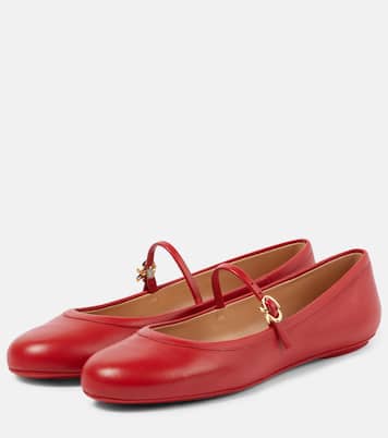 Carla leather Mary Jane flats | Gianvito Rossi